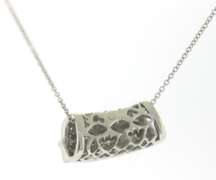 LeVian Invisible Set w Diamond Halo Slide Pendant