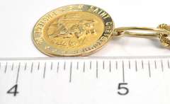 St Christopher Necklace in 14KT Yellow Gold