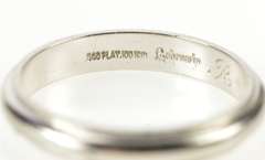 Platinum 4.2mm Classic Milgrain Trim Men's Wedding Band Ring