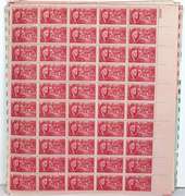 $50 US Face Value 1945 FD Roosevelt 1 2 3& 5 Cent Mint Sheets