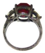 Sterling Silver Vintage Ruby Ring