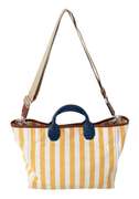 DOLCE & GABBANA  Yellow Stripes Shopping Borse Women Tote Cotton Bag