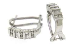 Gorgeous 14kt WG Diamond Huggie Earrings