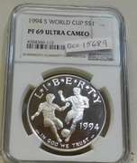 1994-S World Cup Sil PRF Dol NGC PF69UC