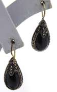 Sterling Silver Black Onyx Dangle Earrings
