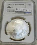 2005-P Marshall Sil Unc Dol NGC MS69