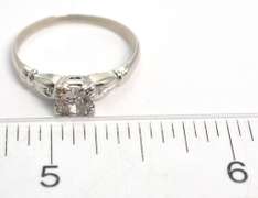 Gorgeous Vintage 1/2CT Mine-Cut Diamond Solitaire Ring in White Gold