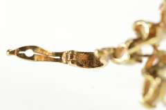 14K Yellow Gold Pear Natural Opal Diamond Cluster Statement Necklace