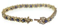 Sterling Silver Blue & White CZ Bracelet