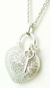Sterling 3/4 CTTW Pave Diamond Heart Pendant & Chain