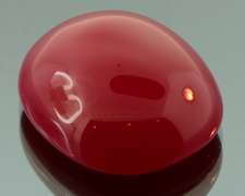 Breath taking 38.42ct ruby red Botswana Agate