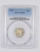 PR66 1940 Mercury Dime - Graded PCGS