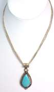 Vintage Sterling Silver Turquoise Neckless