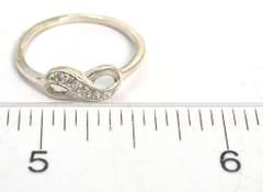 Dainty CZ Infinity Ring in Sterling Silver