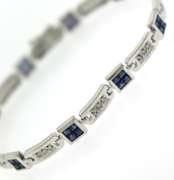 Wonderful Sapphire and Diamond Link Bracelet