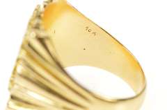 18K Yellow Gold Men's Stag Heraldic Coat of Arms Statement Ring
