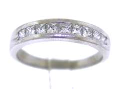 Charming Princess Cut Channel Set Diamond Band