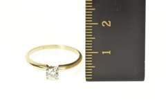 14K Yellow Gold 0.28 Ct Diamond Round Solitaire Engagement Ring
