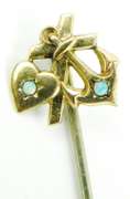 Antique Faith, Hope & Charity Opal Stick Pin