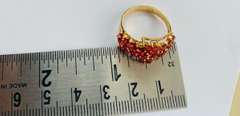 Red Sapphire Cocktail Ring in 14kt Gold