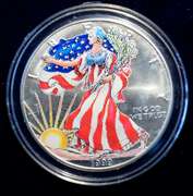 1999 Colorized American Silver Eagle in Capsule
