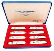 Virginia's Presidents 8 Pocket Knife Collection