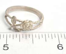 Vintage Sterling Silver Flower Ring