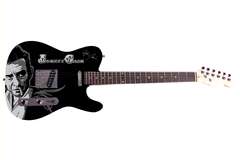 Johnny Cash Facsimile Autographed Custom Graphics Guitar