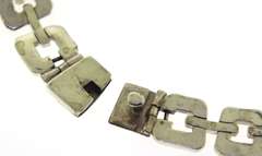 Vintage Sterling Silver Solid Open Link Collar Necklace