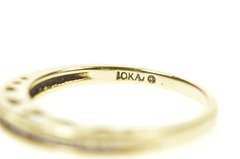 10K Yellow Gold Diamond Channel Heart Pattern Wedding Band Ring