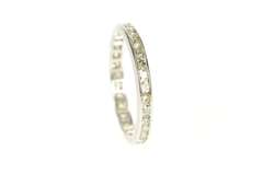 Platinum 0.75 Ctw Diamond Eternity Wedding Band Ring