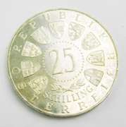 1961 Austria 25 Schilling Coin