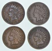 Lot (4) 1909 Indian Head Cents