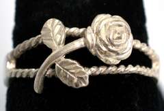 Vintage Sterling Silver Flower Ring