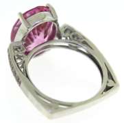 Sterling Silver Big Oval Pink Spinel