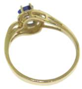 Stunning Tanzanite and Diamond Yellow Gold Ring