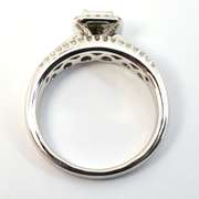 Dazzling .79 TCW Blue & White Diamond 14K WG  Ring