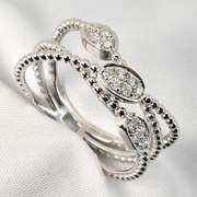Dramatic Diamond Ring in 14K White Gold