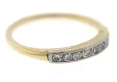 Simple Single Cut Diamond Yellow Gold Ring