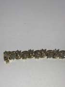 Ladies 14k gold diamond link braclet