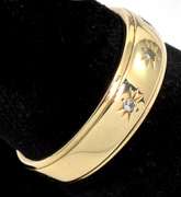 Cute Diamond Star Band in 14KT Yellow Gold