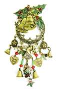 Festive Collection of Vintage Christmas Pins