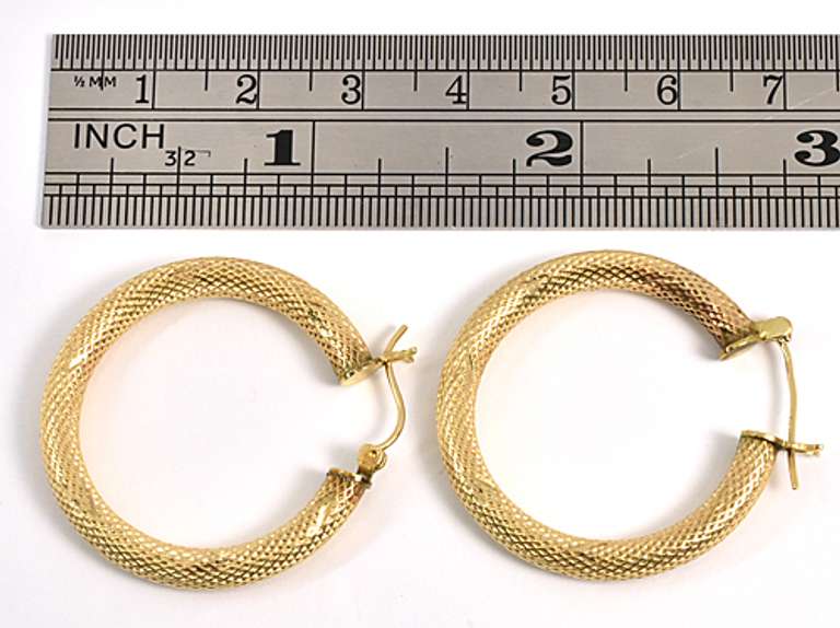 Nicely Textured Half Dollar Size Hoops