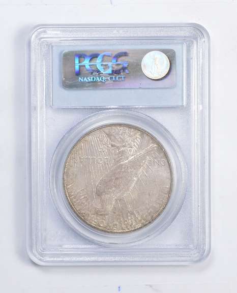 MS63 1925-S Peace Silver Dollar - V AM 2 Double REV - Top 50 - PCGS