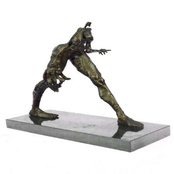 Bronze Sculpture on Marble Base Statue