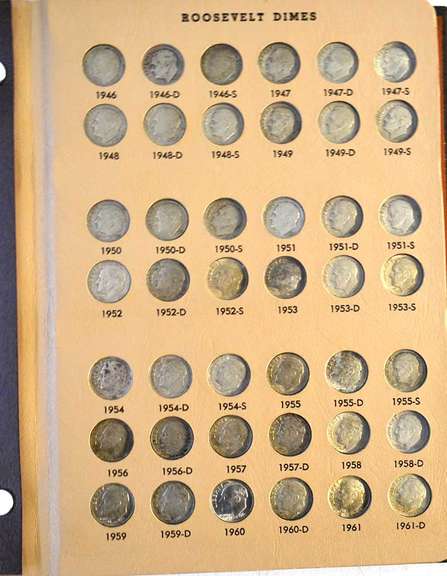 1946-2000 Estate Roosevelt Dime Album