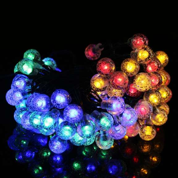 12M 8 Modes 100LED Solar String Light Crystal Ball