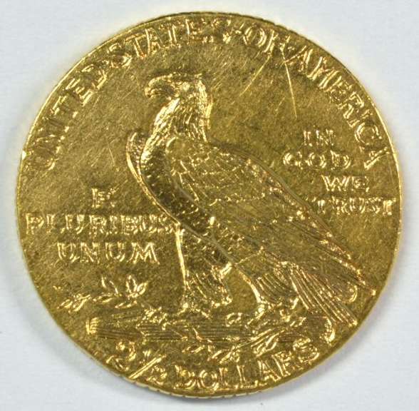 Lovely 1915 US $2.50 Indian Gold Piece. High end.