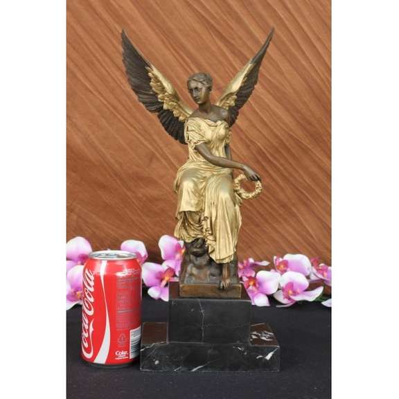 Angel Sits on Celestial Throne Bronze Sculpture