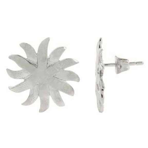 Sterling Silver Designer Sun Post Earring
